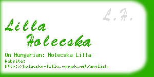 lilla holecska business card